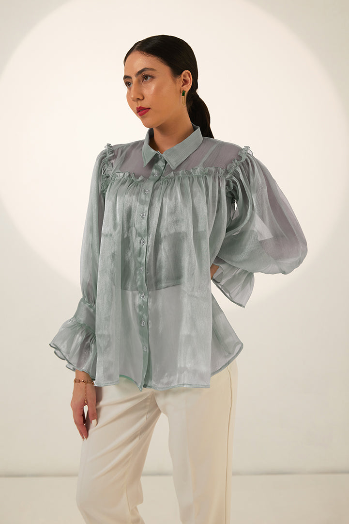 Lexi Organza Ruffle Top