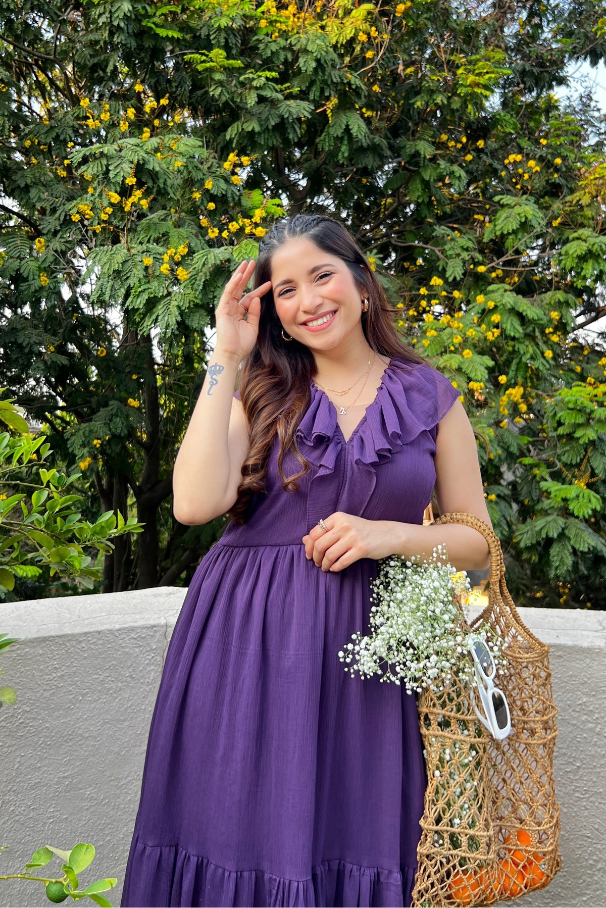 Sejal Stylist in Aria Purple Maxi Dress