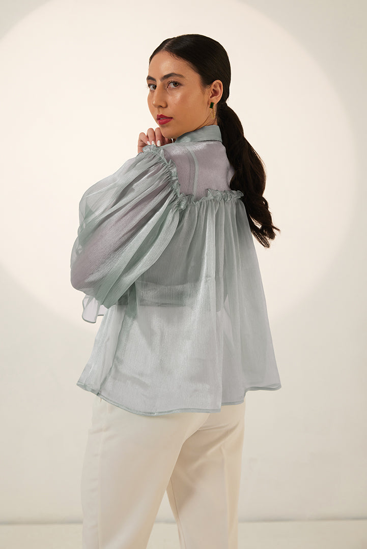 Lexi Organza Ruffle Top