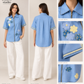 Floral Applique Shirt