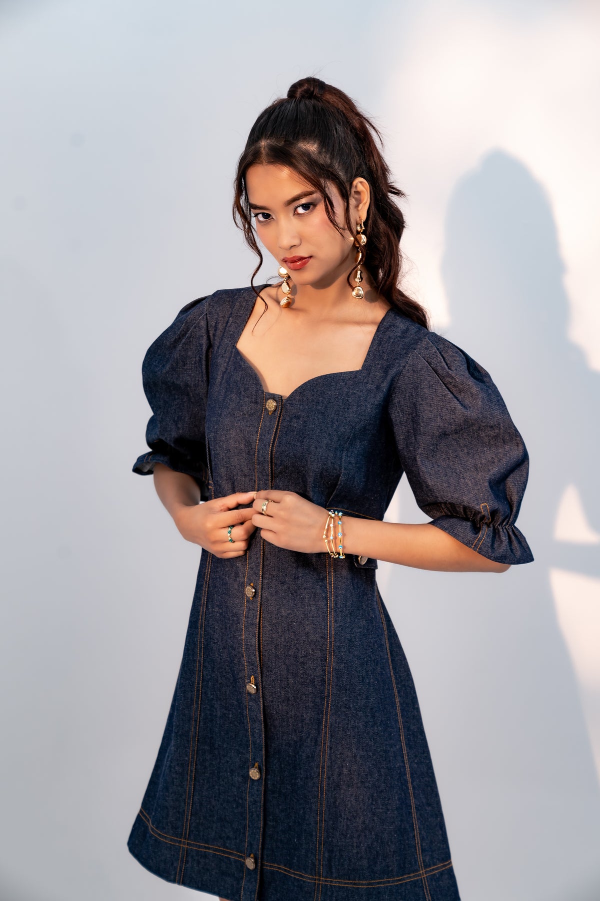 Outline Denim Dress