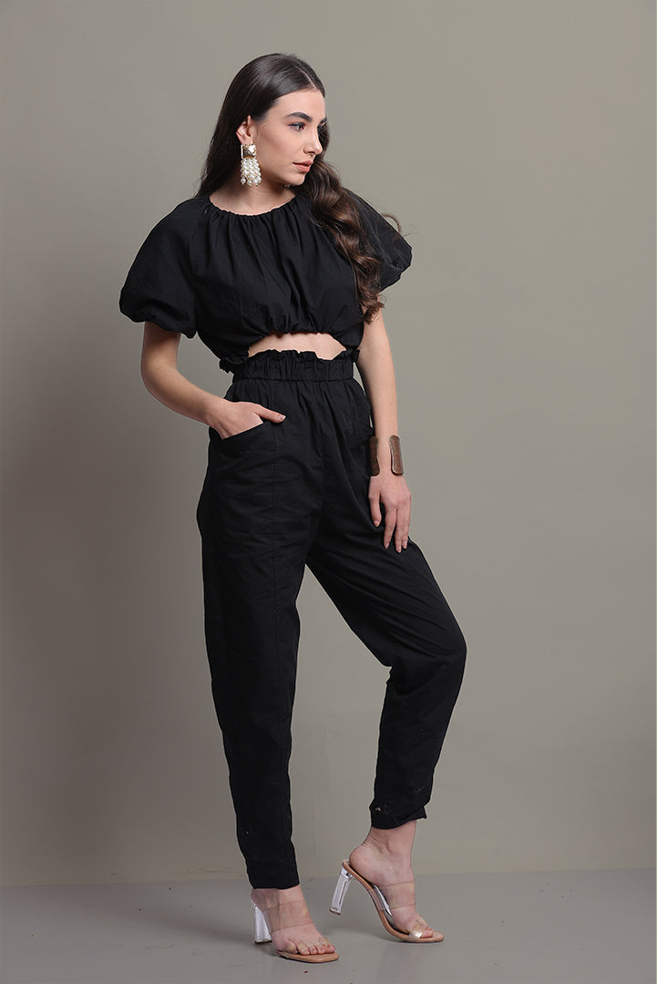 TIFFANY BLACK CASUAL JUMPSUIT