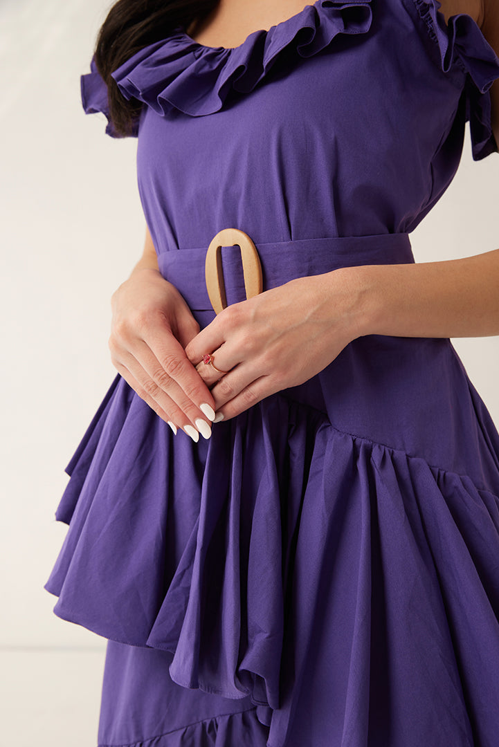 Mia Purple Frill Dress