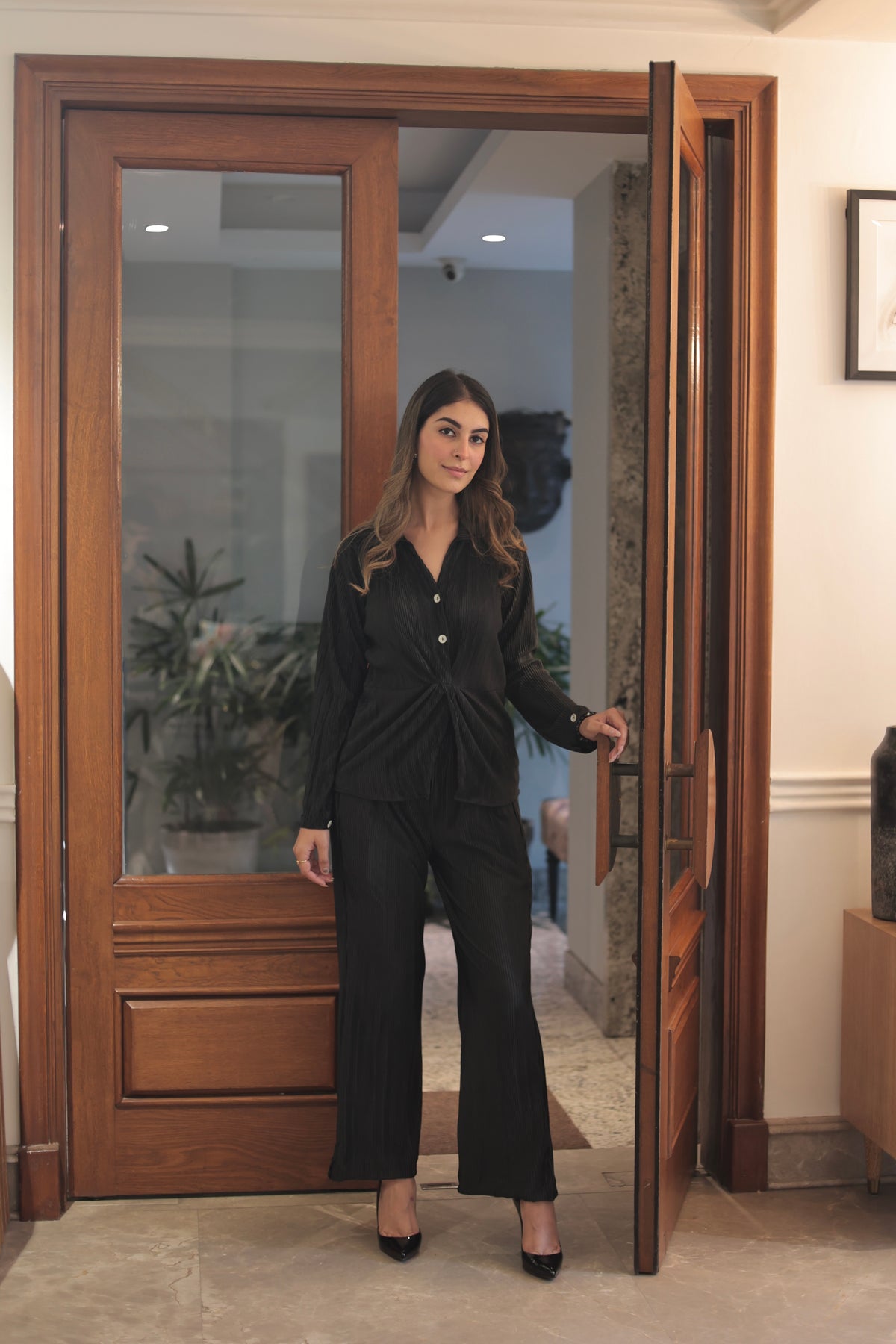 Rhea Kapoor In Sage Black Co-ord Set